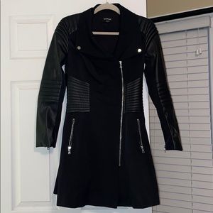 Bebe leather lined coat